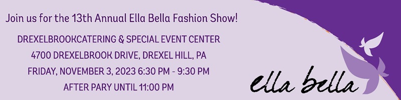ella bella fashion show information - reflected in text nearby